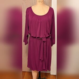 Flattering Plum-colored Dress